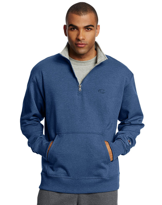 Champion Men`s Powerblend Fleece 1/4 Zip Pullover