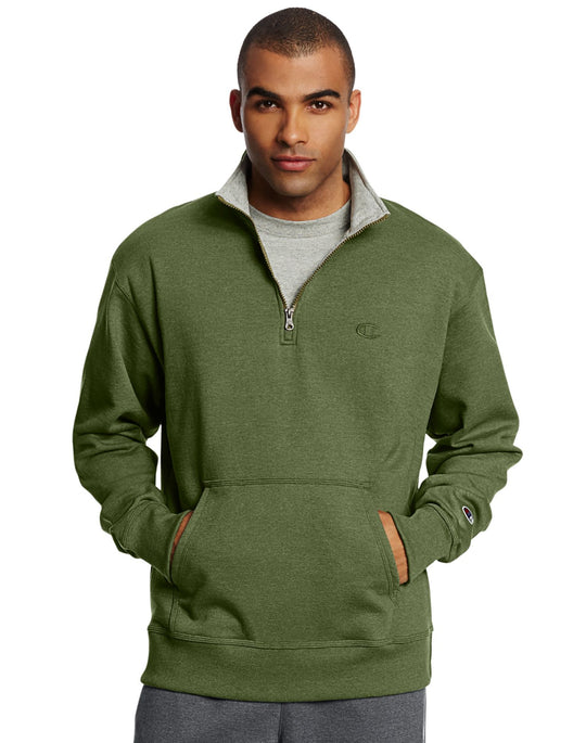 Champion Men`s Powerblend Fleece 1/4 Zip Pullover