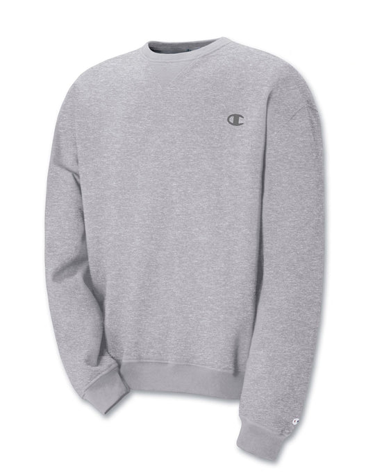 Champion Super Fleece Men`s Sweatshirt with Small Embroidered C Logo