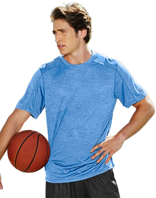 Champion Men`s Heather Stripe Short-Sleeve Tee