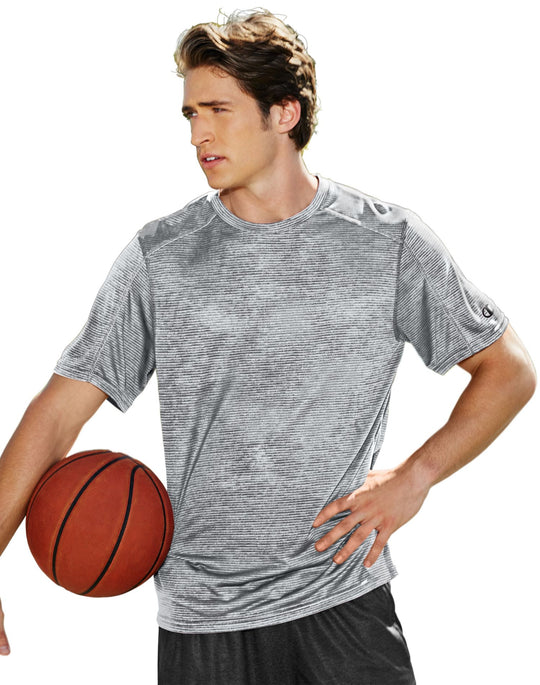 Champion Men`s Heather Stripe Short-Sleeve Tee