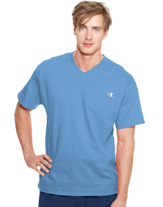 Champion Men`s Authentic Jersey V-Neck T-Shirt