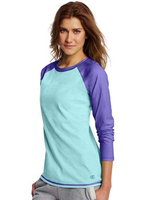 Champion Women`s Novelty Jersey Long-Sleeve Tee