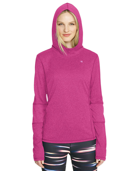 Champion Women`s PowerTrain Heather Long Sleeve Hoodie
