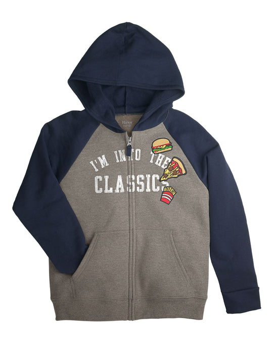Hanes Boy`s FreshIQ Graphic Full Zip Hoodie