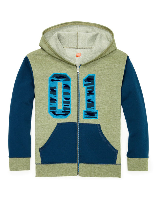 Hanes Boys Graphic Fleece Colorblock Full Zip Hoodie