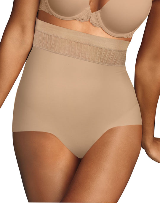 Maidenform Womens Firm Foundations Stay Put High Waist Brief