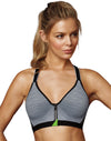 Maidenform Womens Sport Secure Zip Front Underwire Racerback Bra
