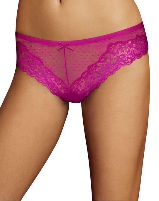 Maidenform Womens Comfort Devotion Mesh and Lace Tanga