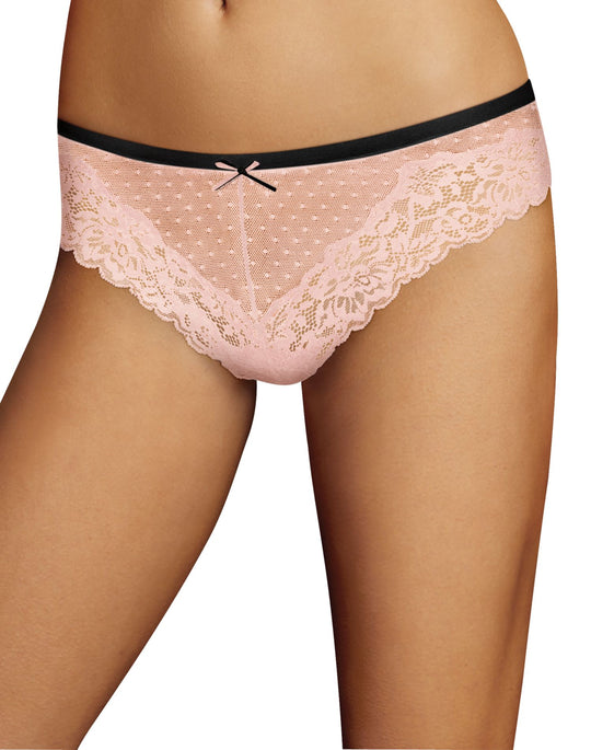 Maidenform Womens Comfort Devotion Mesh and Lace Tanga