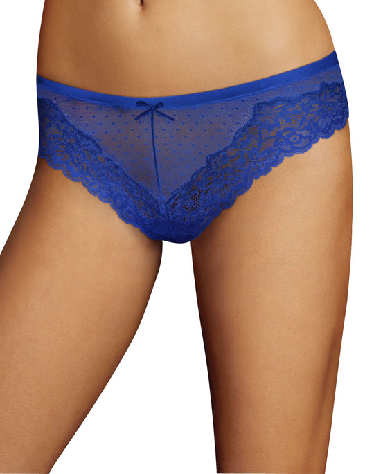 Maidenform Womens Comfort Devotion Mesh and Lace Tanga