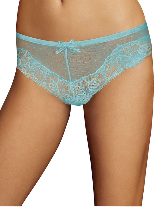 Maidenform Womens Comfort Devotion Mesh and Lace Tanga