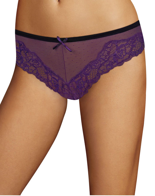 Maidenform Womens Comfort Devotion Mesh and Lace Tanga