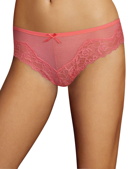 Maidenform Womens Comfort Devotion Mesh and Lace Tanga