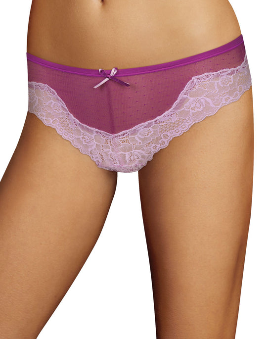 Maidenform Womens Comfort Devotion Mesh and Lace Tanga