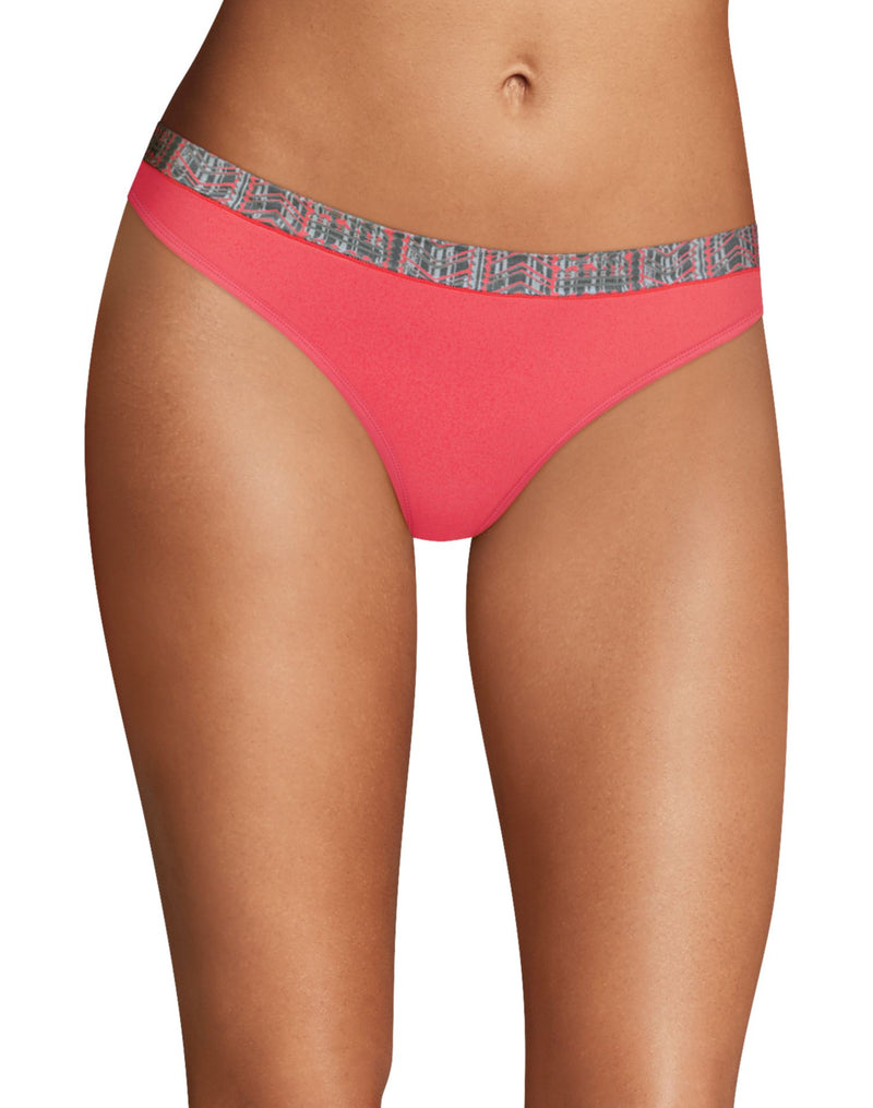Maidenform Womens Sport Heathered Micro Thong