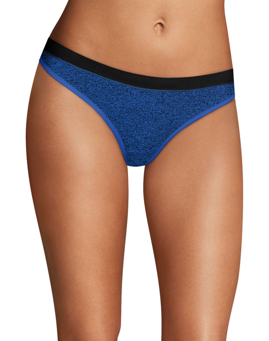 Maidenform Womens Sport Heathered Micro Thong