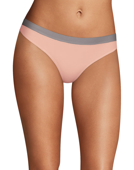 Maidenform Womens Sport Heathered Micro Thong