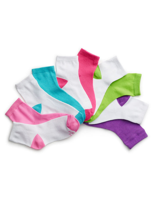 Hanes Girls` EZ-Sort 11-Pack ComfortBlend Ankle Socks