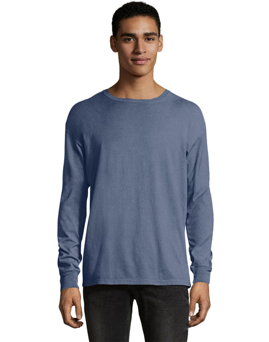 Hanes Mens ComfortWash Garment Dyed Long Sleeve Tee
