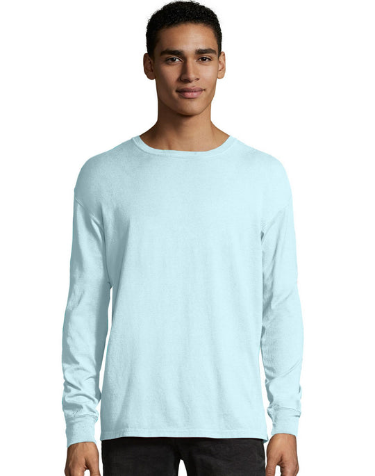 Hanes Mens ComfortWash Garment Dyed Long Sleeve Tee