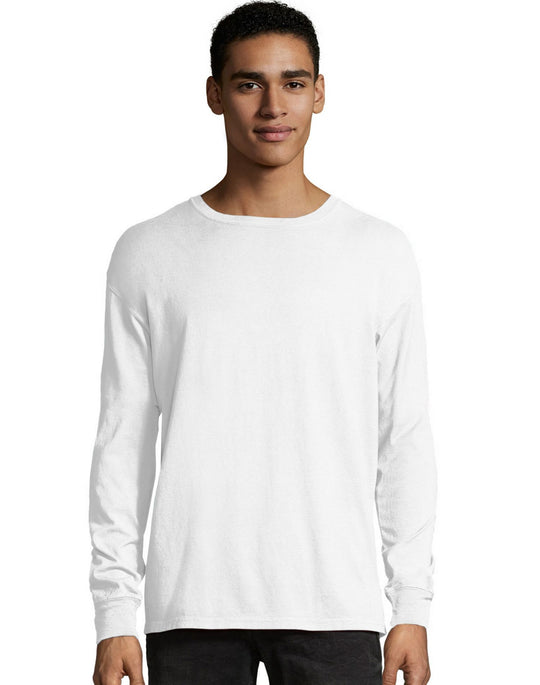 Hanes Mens ComfortWash Garment Dyed Long Sleeve Tee