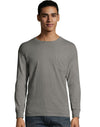 Hanes Mens ComfortWash Garment Dyed Long Sleeve Pocket Tee