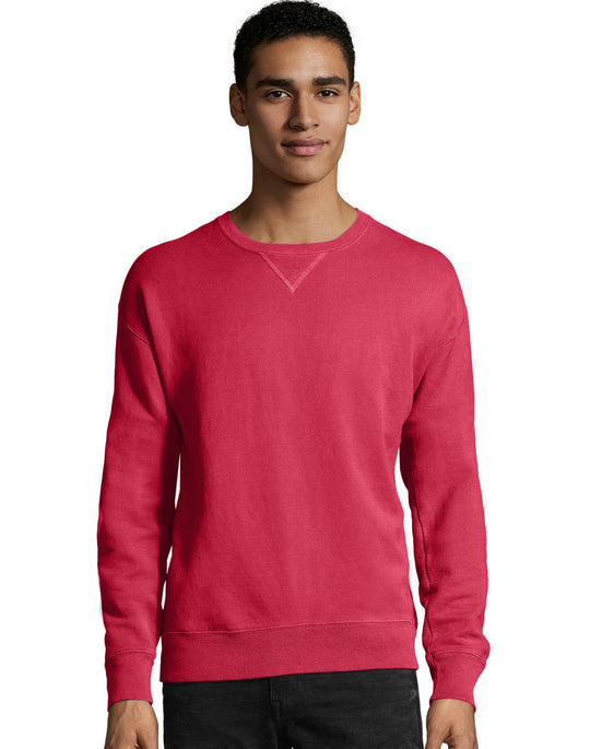 Hanes Big Mens ComfortWash Garment Dyed Fleece Sweatshirt