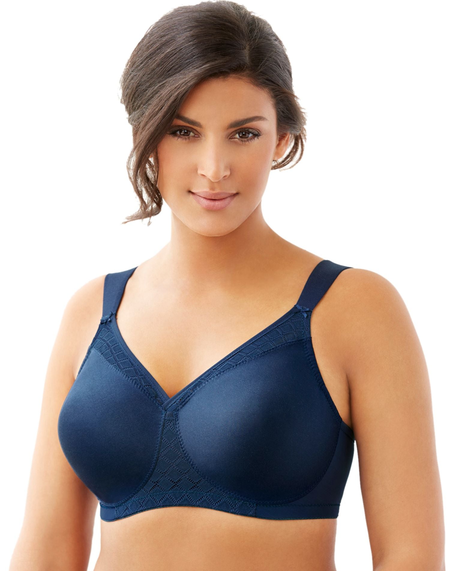 Buy Glamorise Women's Plus-Size T-Shirt Bra with Seamless Straps, White, 46C  at