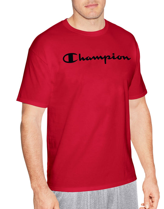 Champion Mens Graphic Short Sleeve Jersey Tee