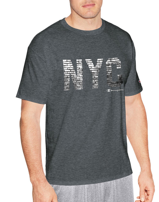 Champion Mens Graphic Short Sleeve Jersey Tee