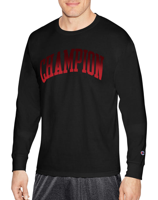 Champion Mens Classic Jersey Long Sleeve Graphic Tee