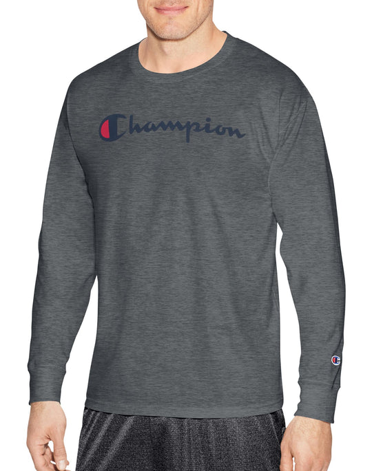 Champion Mens Classic Jersey Long Sleeve Graphic Tee