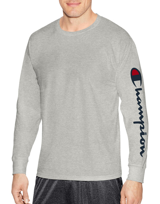 Champion Mens Classic Jersey Long Sleeve Graphic Tee