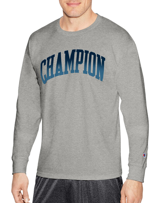 Champion Mens Classic Jersey Long Sleeve Graphic Tee
