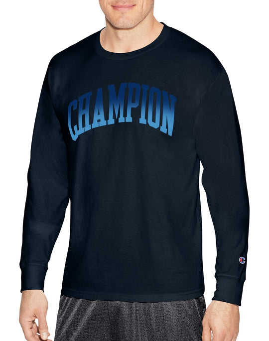 Champion Mens Classic Jersey Long Sleeve Graphic Tee