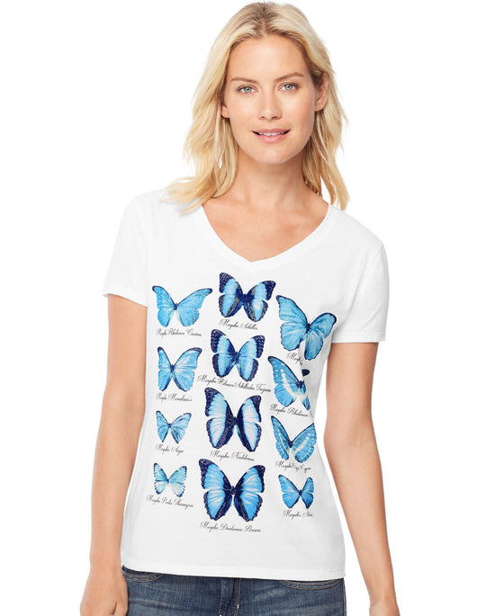 Hanes Womens Short Sleeve V-Neck Tee