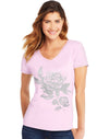 Hanes Womens Short Sleeve V-Neck Tee