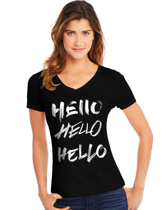 Hanes Womens Short Sleeve V-Neck Tee