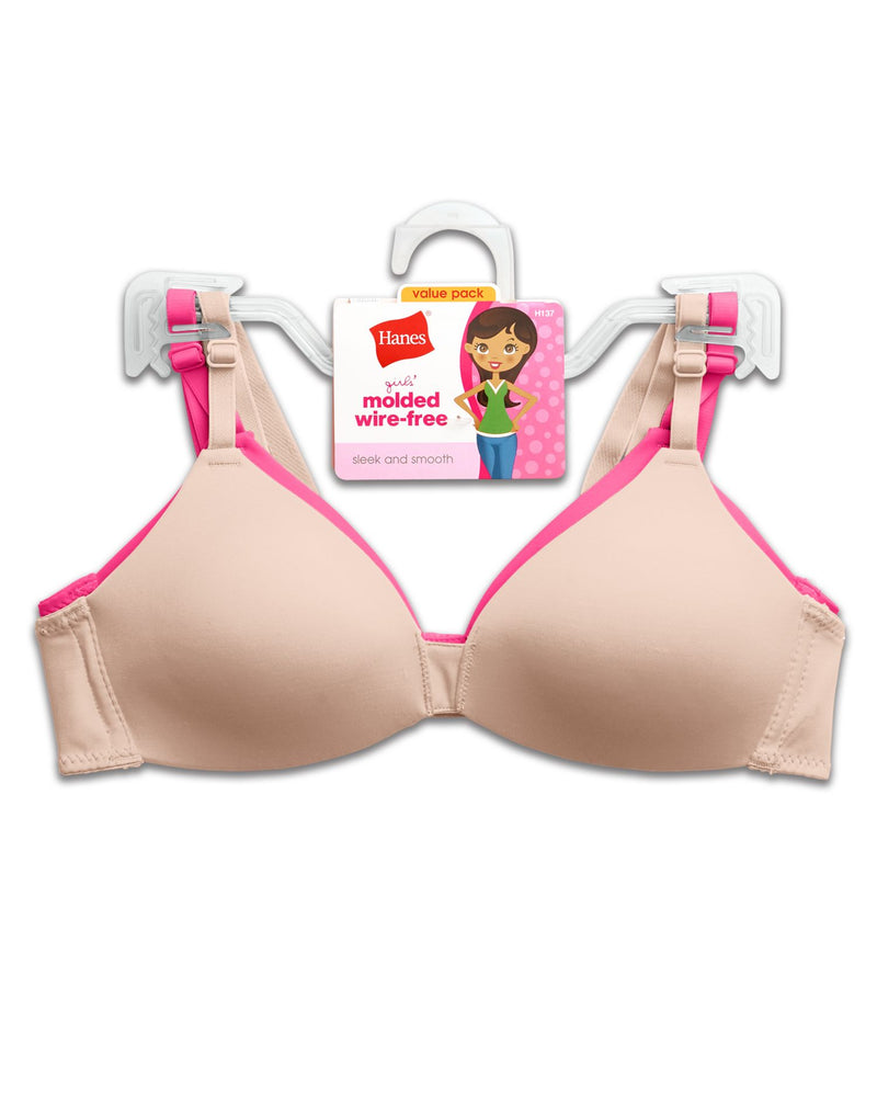 Hanes Girls` Molded Wirefree Bra