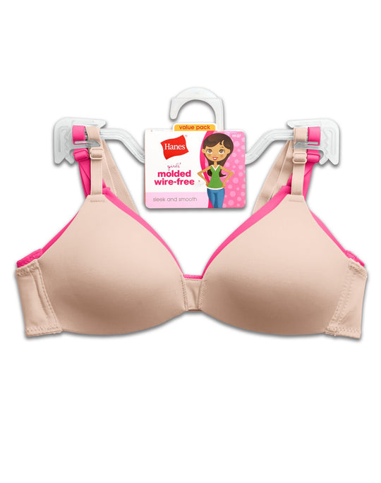 Hanes Girls` Molded Wirefree Bra