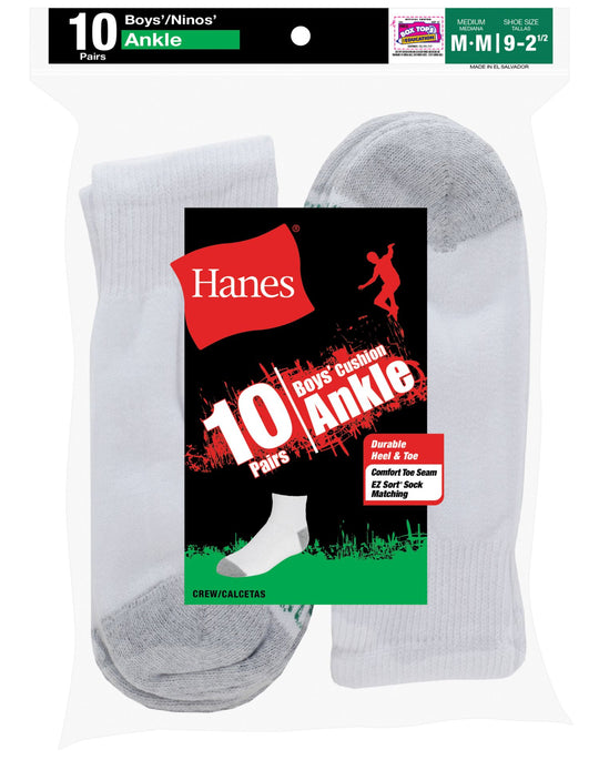 Hanes Boys` EZ Sort Socks 10-Pk - Best Seller!