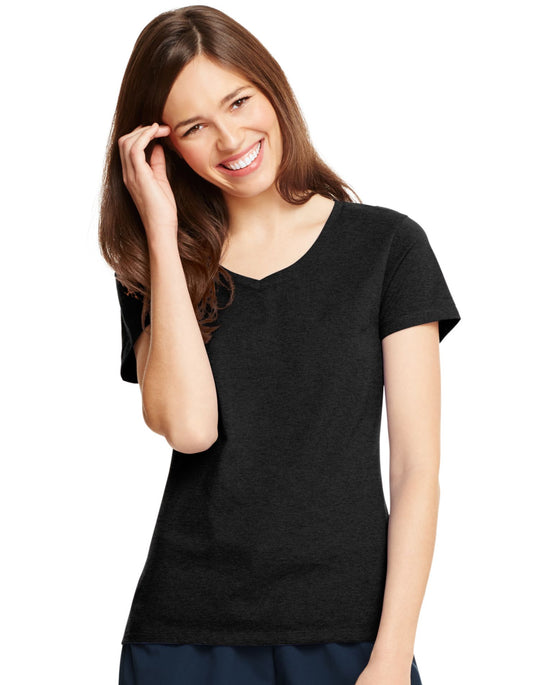 Hanes X-Temp Women`s V-Neck T-Shirt