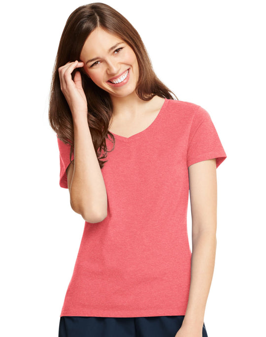 Hanes X-Temp Women`s V-Neck T-Shirt