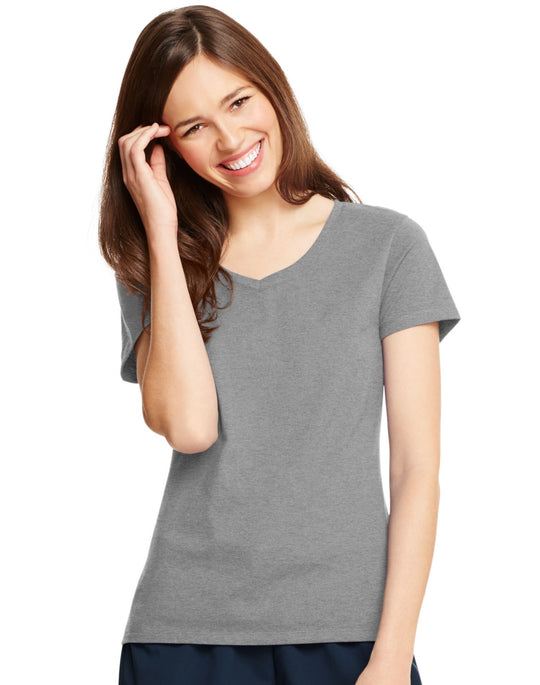 Hanes X-Temp Women`s V-Neck T-Shirt