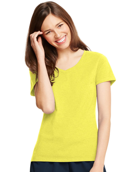 Hanes X-Temp Women`s V-Neck T-Shirt