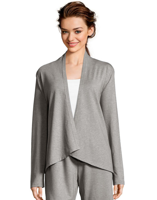 Hanes Womens French Terry Lounge Wrap