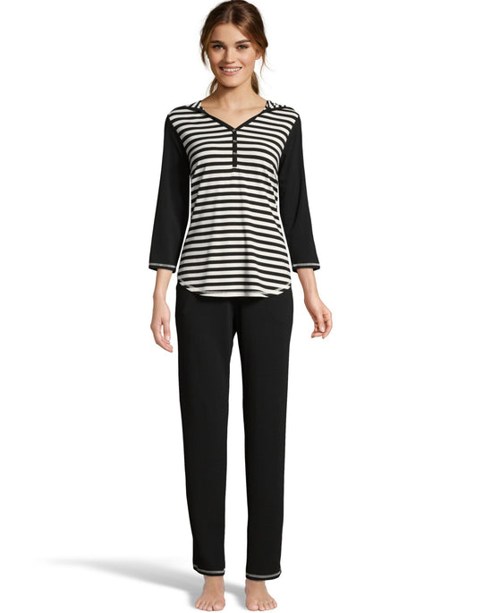Hanes Womens Striped Lounge PJs