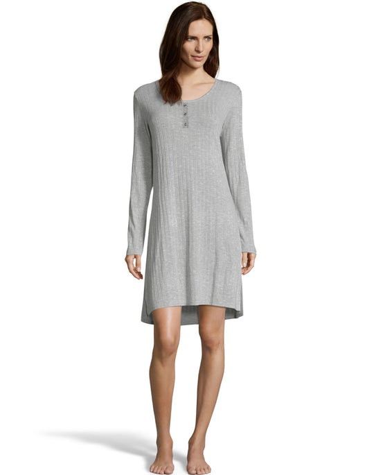 Hanes Womens Cozy Rib Sleepshirt