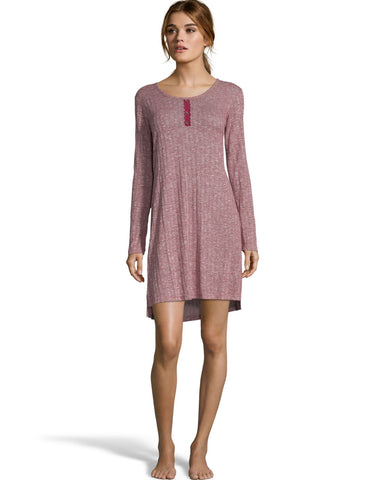 Hanes Womens Cozy Rib Sleepshirt